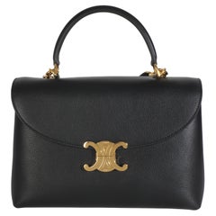 Celine Black Supple Calfskin Medium Nino Bag