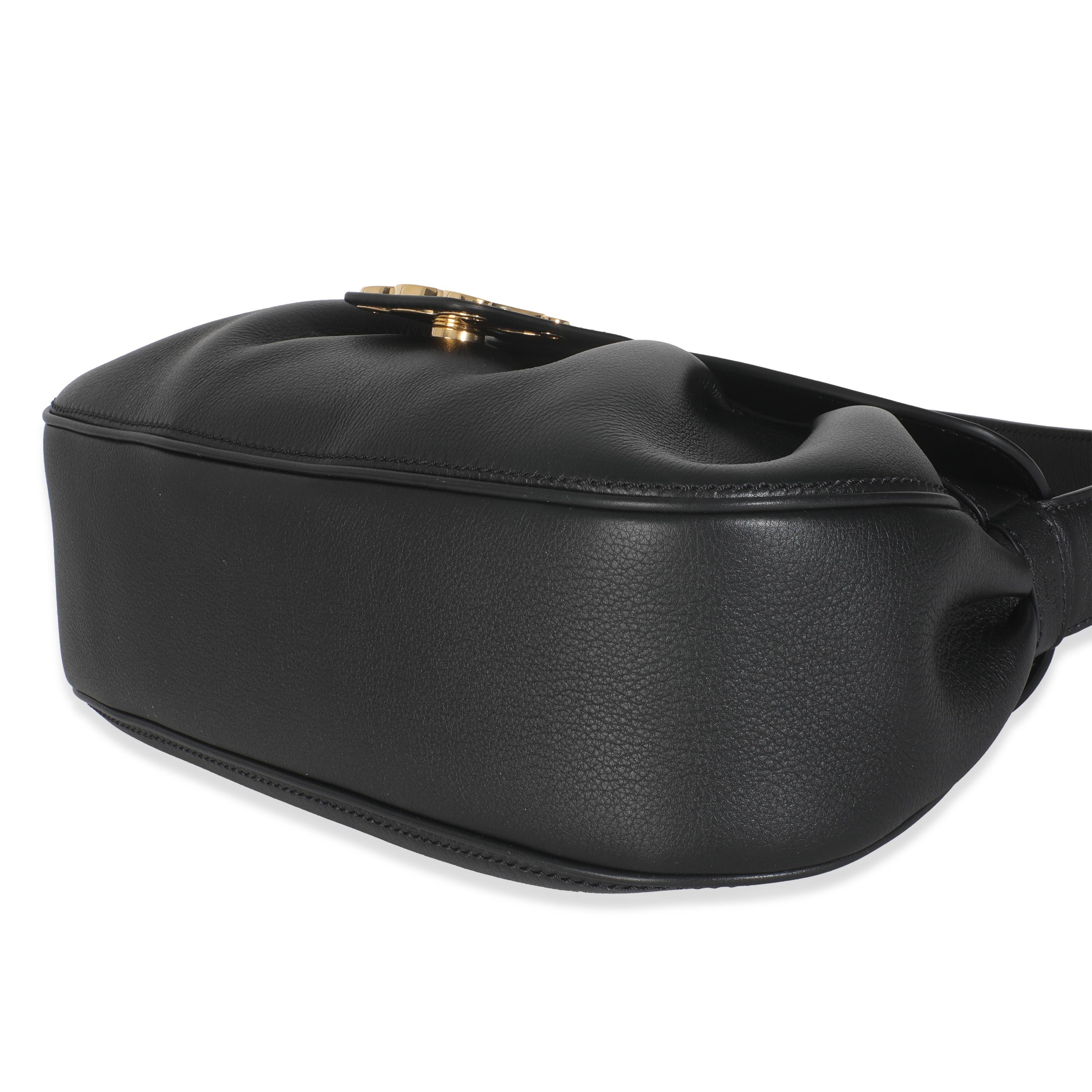 Celine Black Supple Calfskin Medium Polly Bag For Sale 2