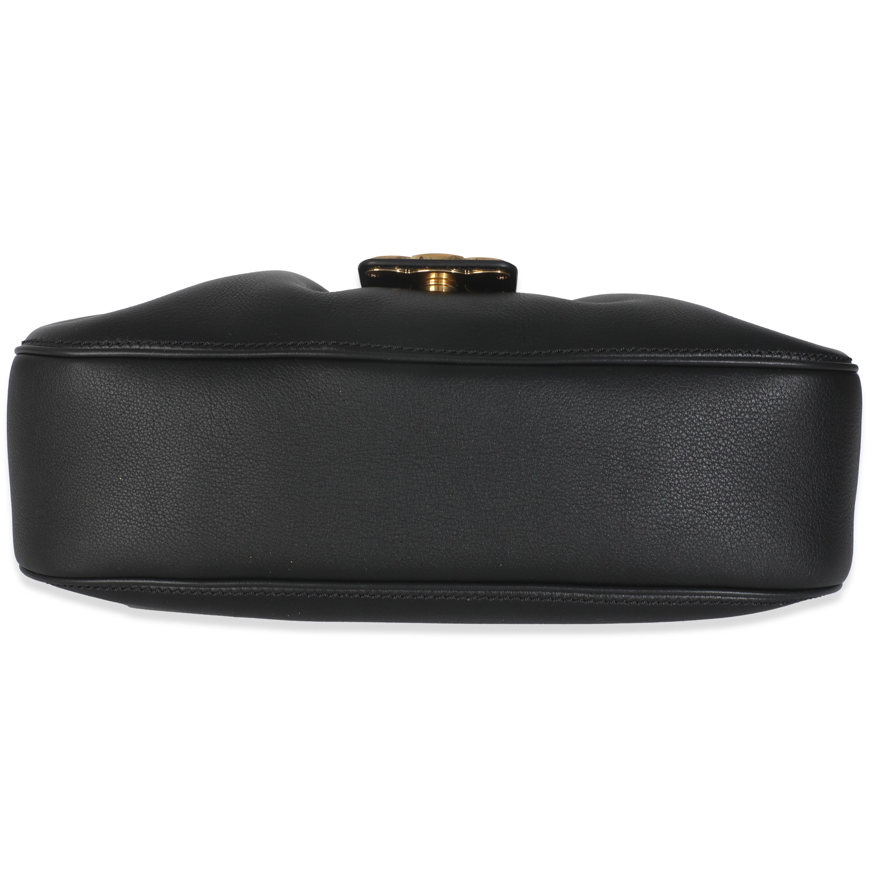 Celine Black Supple Calfskin Medium Polly Bag For Sale 3