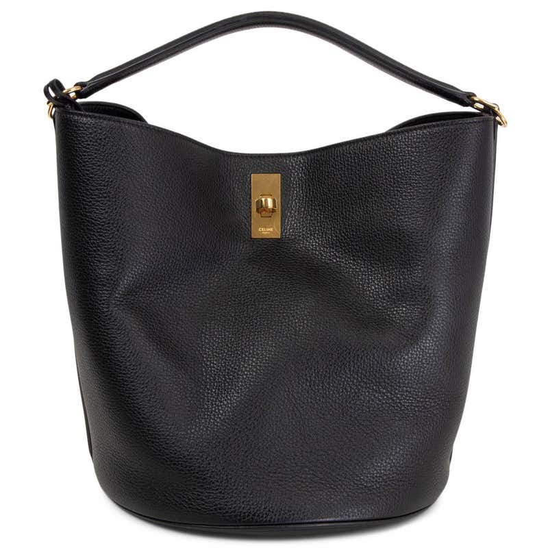 Celine Black Leather Crossbody Bag at 1stDibs