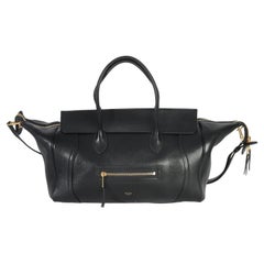 Celine Black Supple Shiny Lambskin Medium New Luggage
