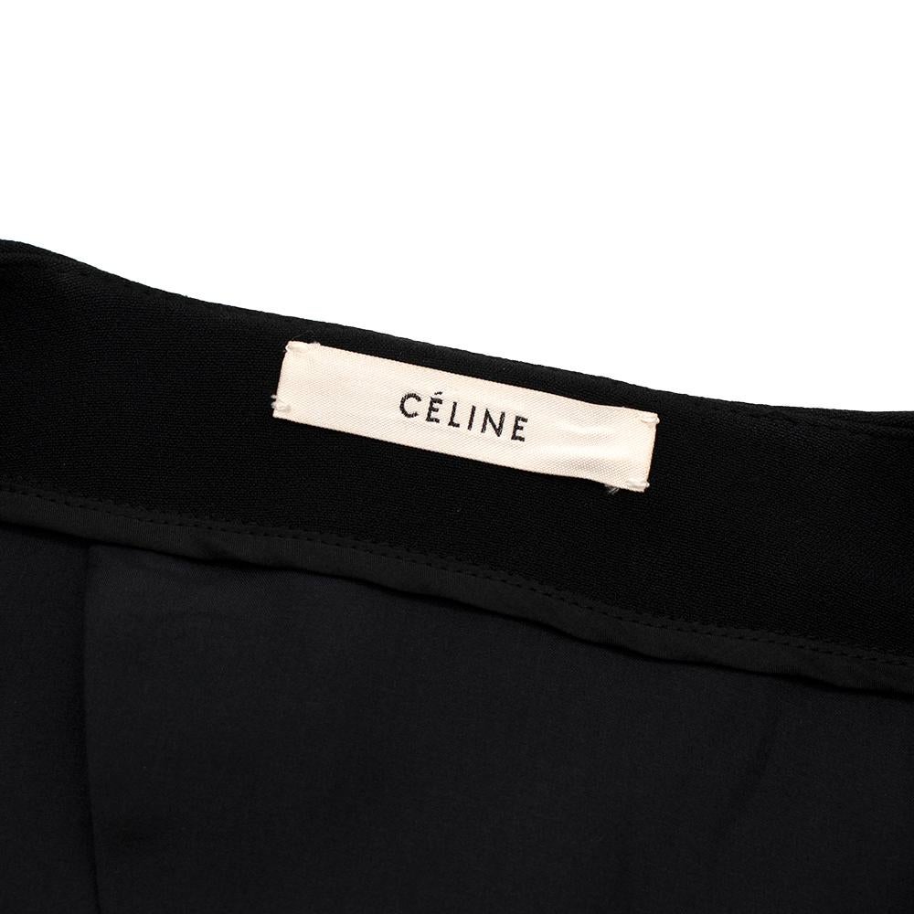 Celine Black Tailored Peplum Belted Jacket - Size US 6 1