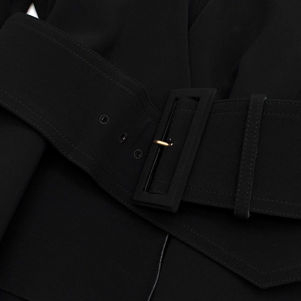 Celine Black Tailored Peplum Belted Jacket - Size US 6 2