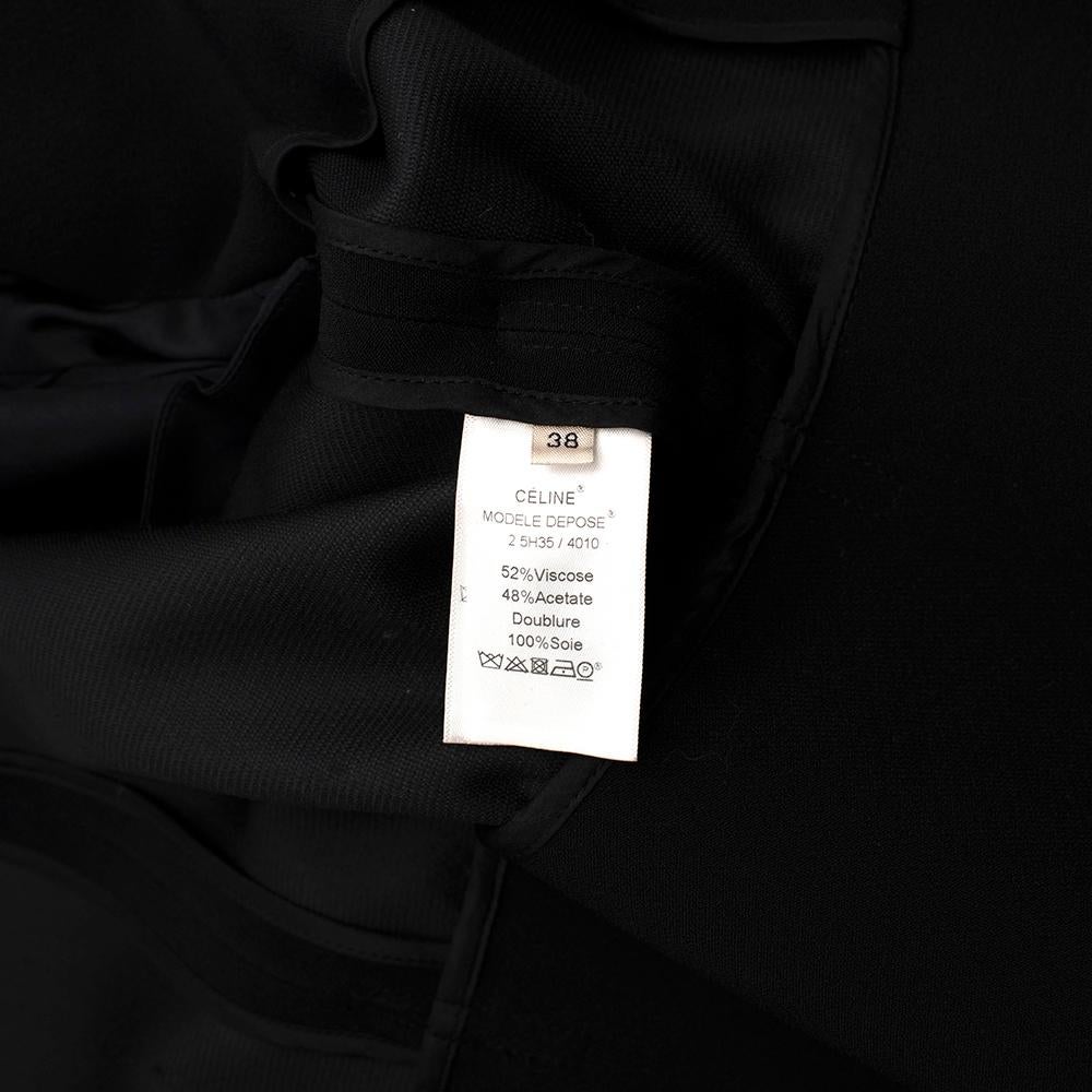 Celine Black Tailored Peplum Belted Jacket - Size US 6 3