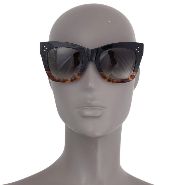 CELINE black and tortoise CATHERINE Sunglasses CL 41090/S at 1stDibs | cl  41090/s, celine catherine sunglasses black