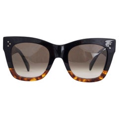 CELINE black & tortoise CATHERINE Sunglasses CL 41090/S