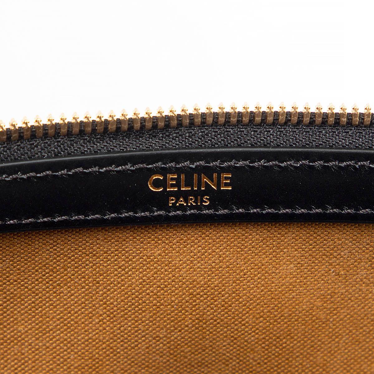 CELINE black Triomphe canvas DUFFLE LARGE Travel Bag 2