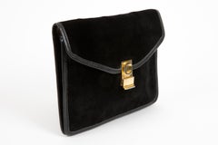 Celine Black Velvet Clutch Bag