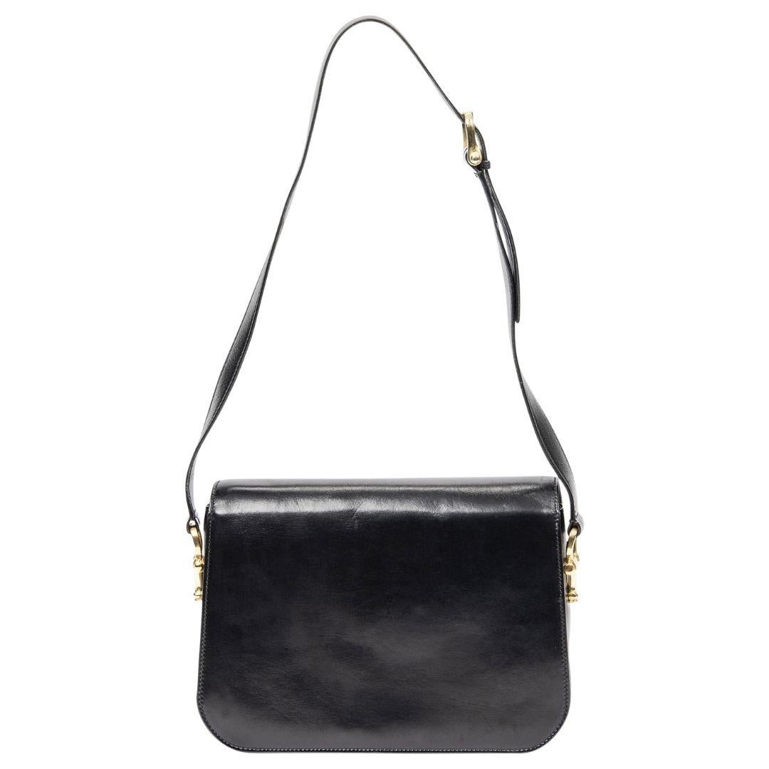Celine Black Vintage Flap Bag In Good Condition In Atlanta, GA