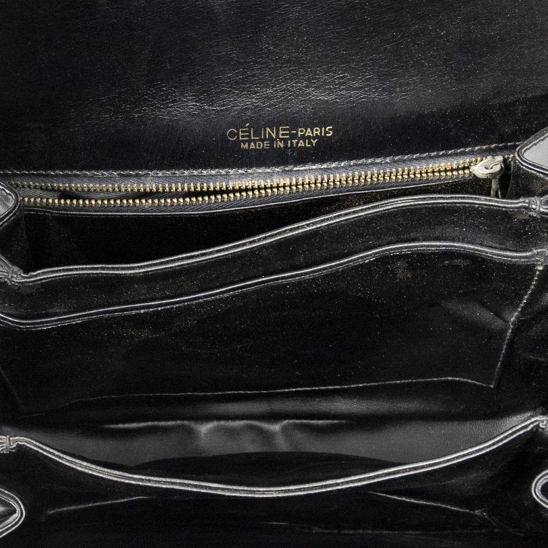 Celine Black Vintage Flap Bag 1