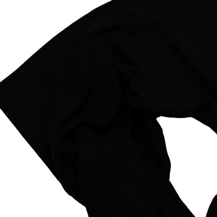Celine Black Vintage Ruched Fitted Dress - Size M  For Sale 3