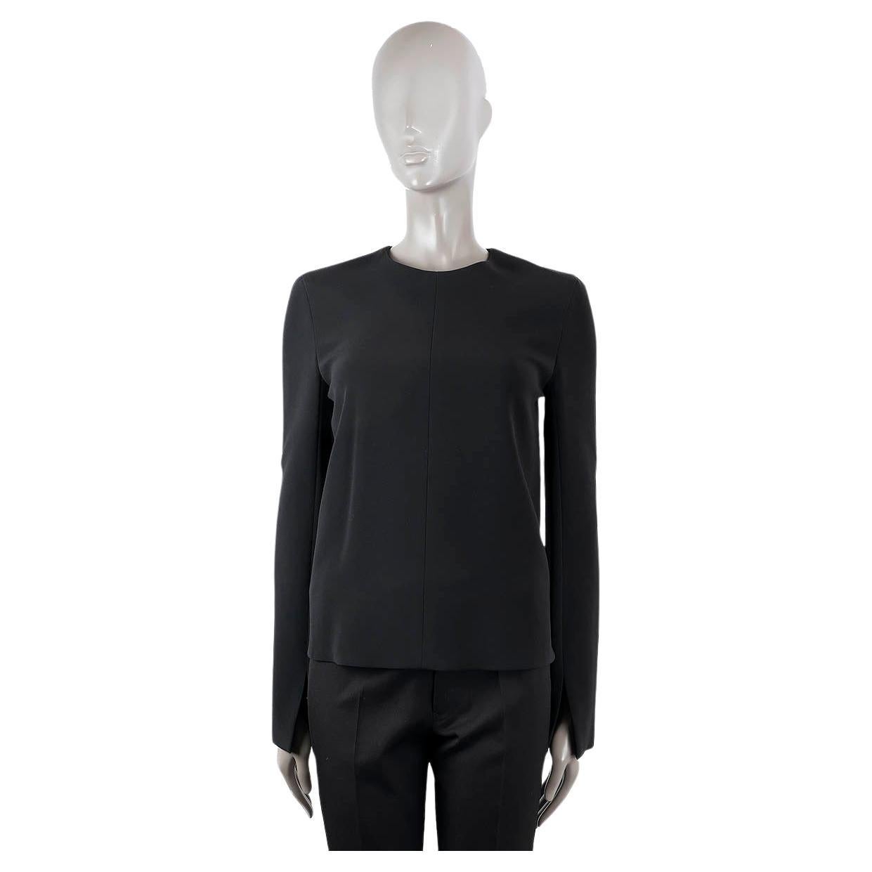 CELINE schwarzes Viskose SPLIT CUFF LONG SLEEVE Hemd 38 S