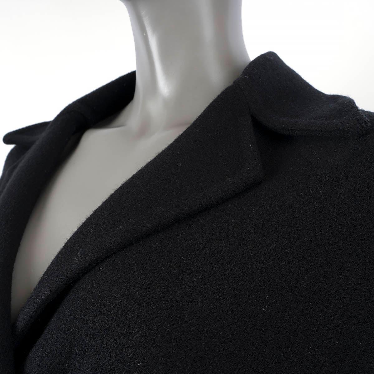 CELINE black wool 2014 COCOON Coat Jacket 34 XS 1