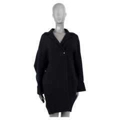 CELINE black wool 2014 COCOON Coat Jacket 34 XS