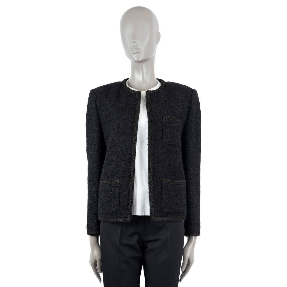 celine black tweed jacket
