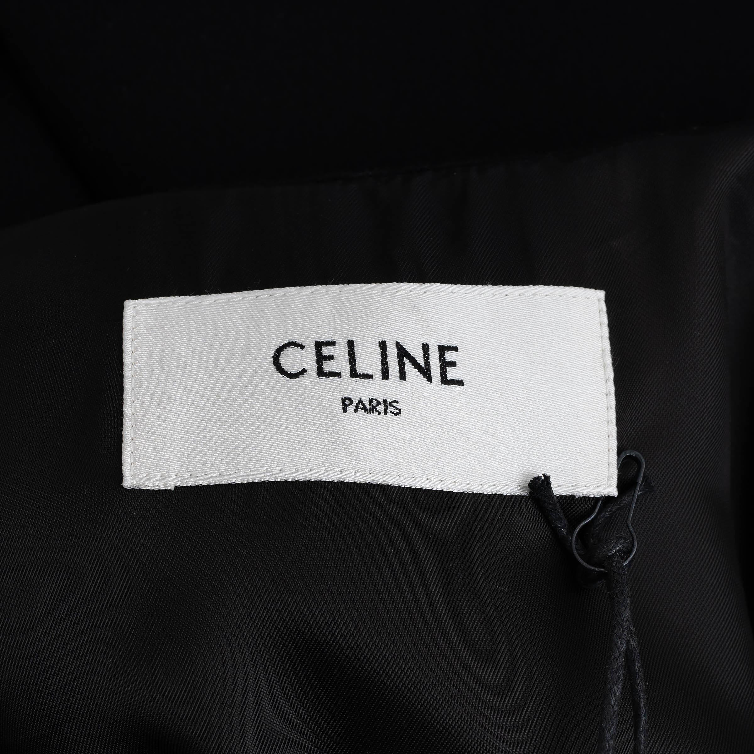 CELINE giacca nera in lana e cachemire 2023 OFFICE CAPE L. in vendita 1