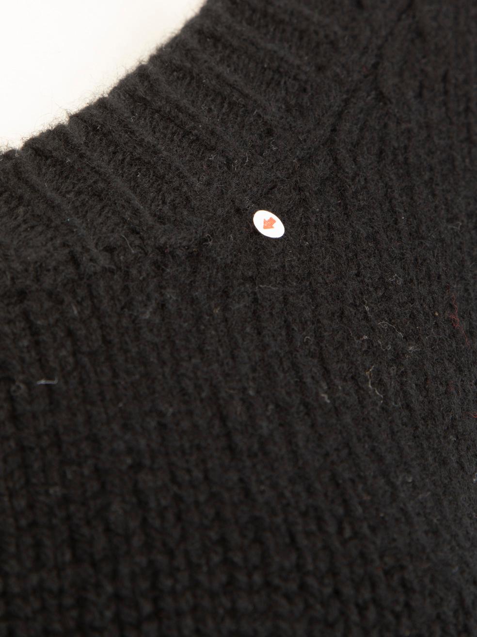 Women's Céline Black Wool Knitted Mouth Sweater Size L For Sale