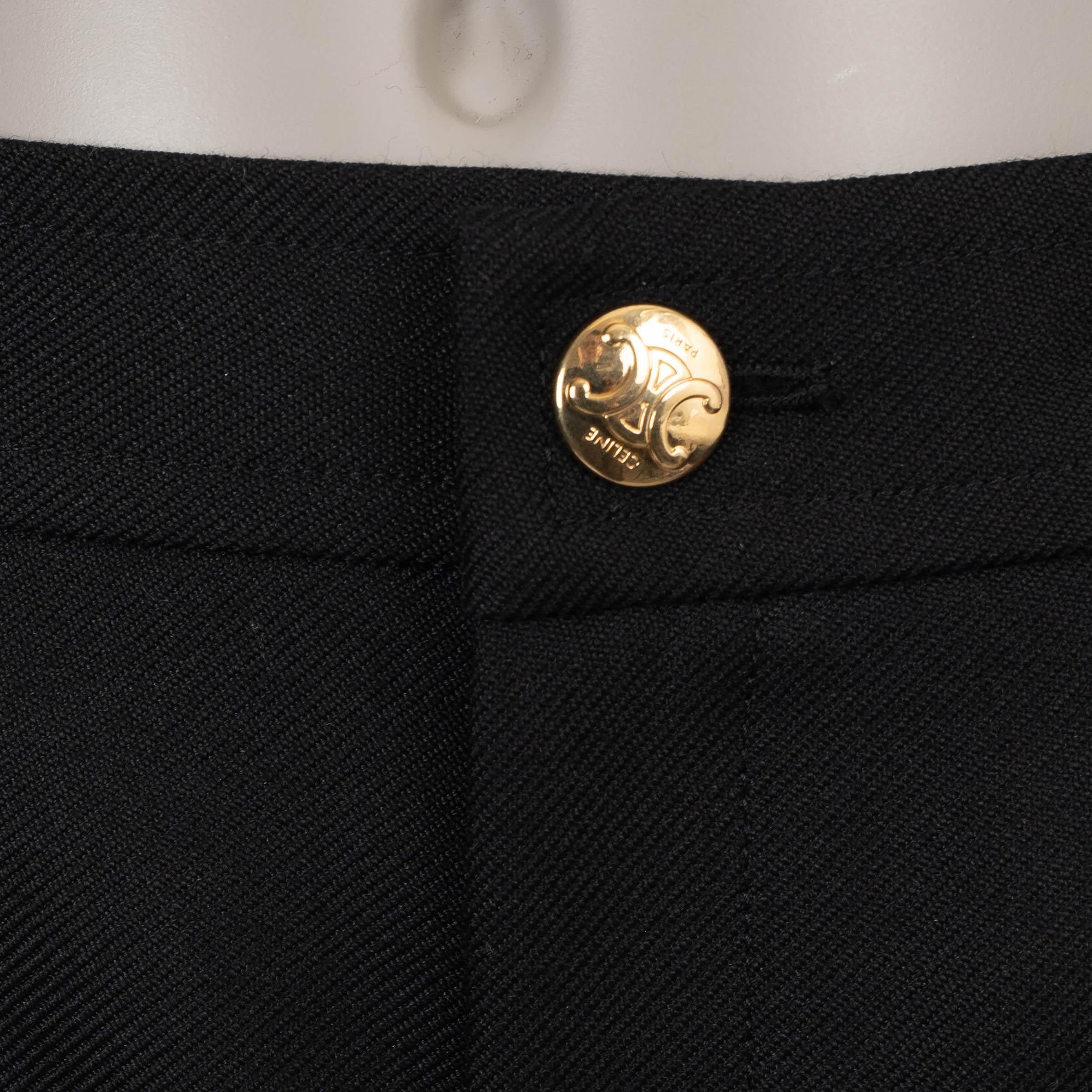 Celine - Pantalon large en laine et mohair 2024 TAILLAT noir 38 S Excellent état - En vente à Zürich, CH