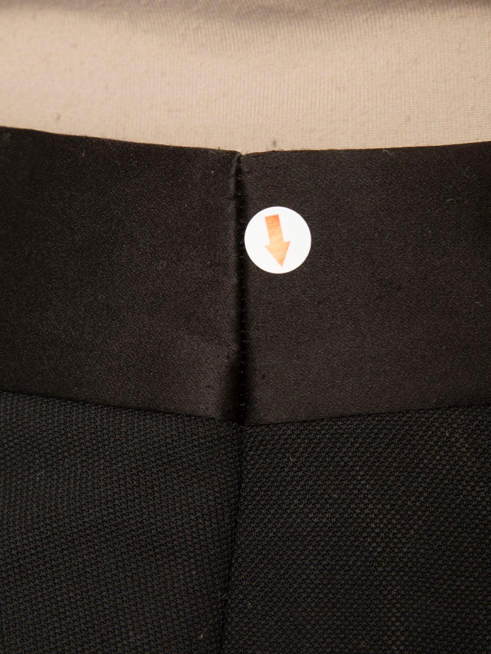 Céline Black Wool Satin Trim Trousers Size XS For Sale 1