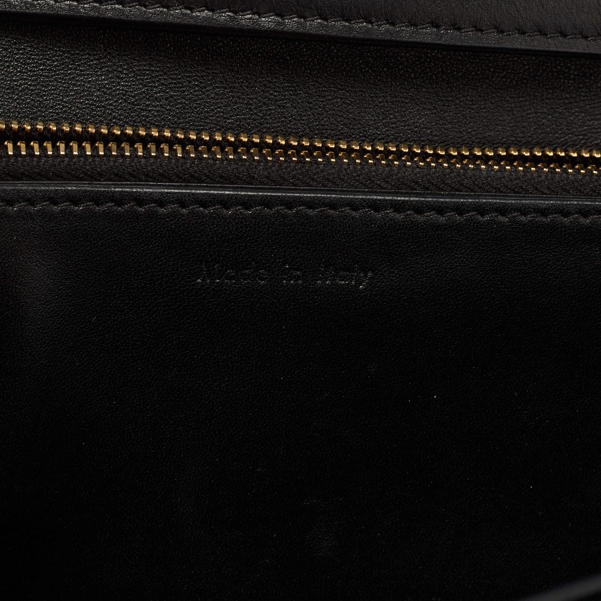 Celine Black/Yellow Lizard and Leather Medium Classic Box Bag 6