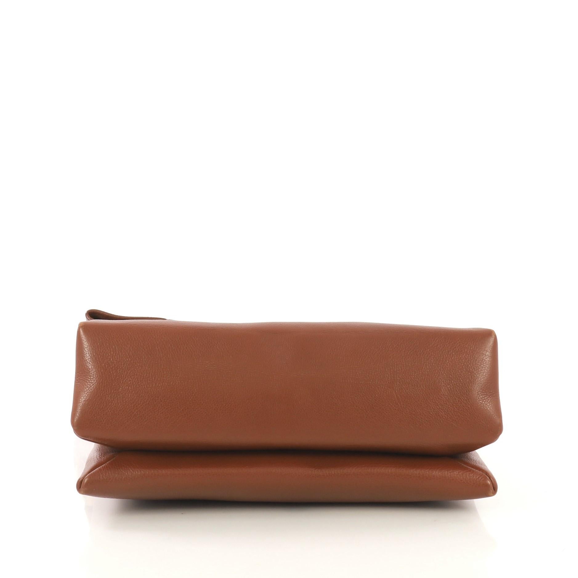 Brown Celine Blade Shoulder Bag Leather