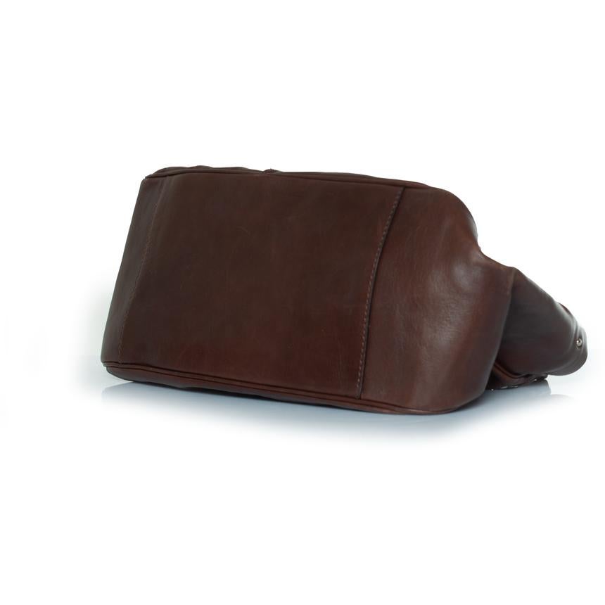 Black Celine, Blossom brown leather handbag For Sale