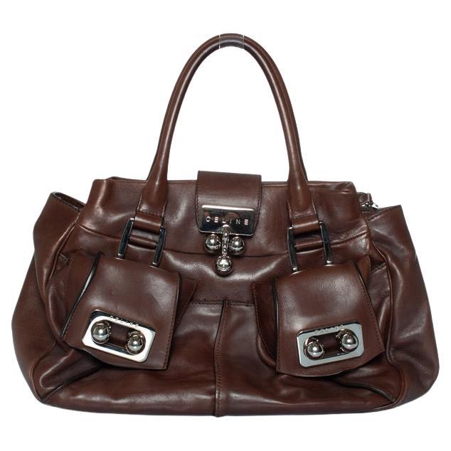 Celine, Blossom brown leather handbag For Sale
