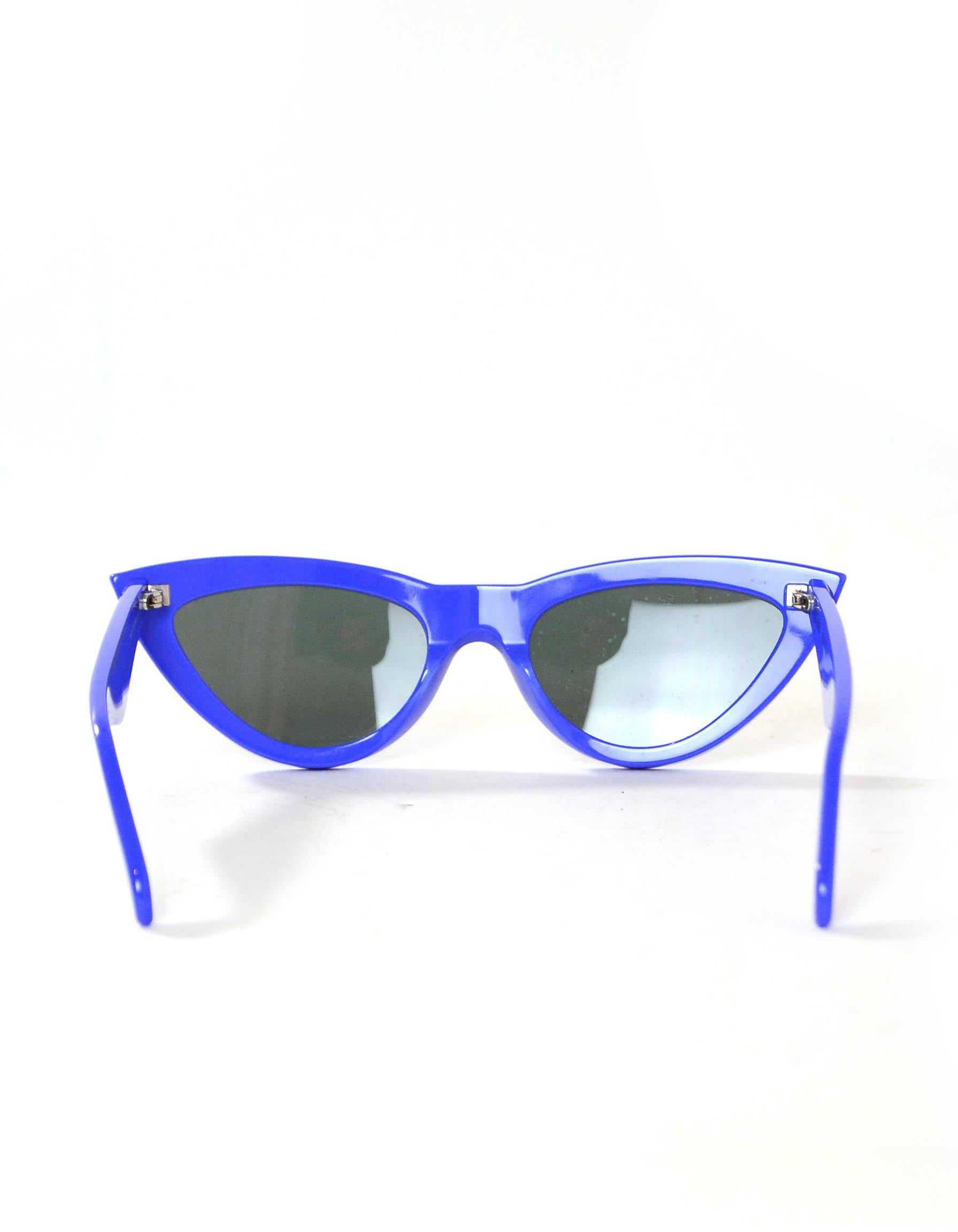 celine cat eye sunglasses blue