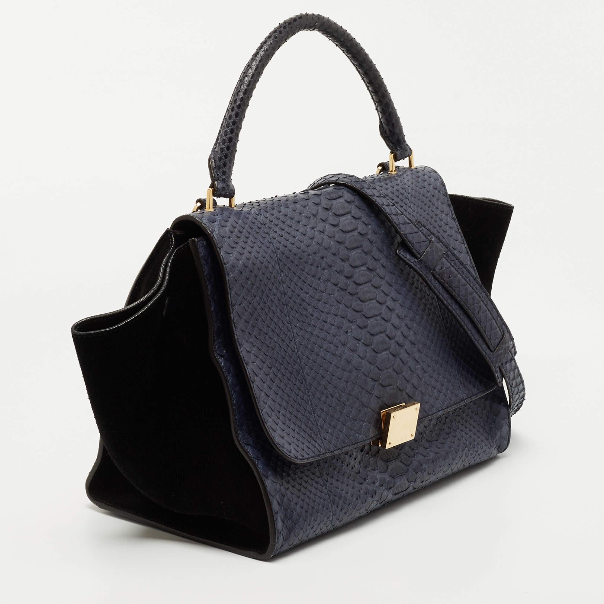 Thoughtful details, high quality, and everyday convenience mark this designer bag for women by Celine. The Trapeze tote is sewn with skill to deliver a refined look and an impeccable finish.

