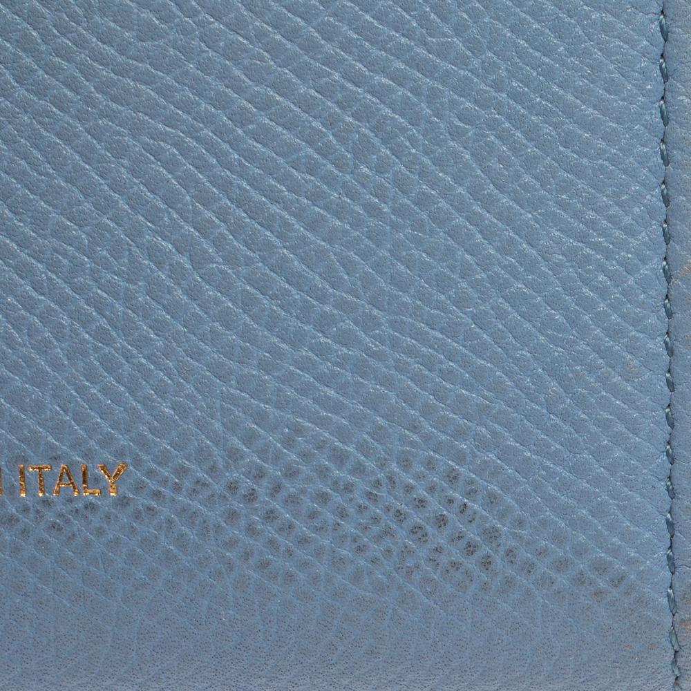 Celine Blue/Brown Leather Multifunction Strap Wallet 1