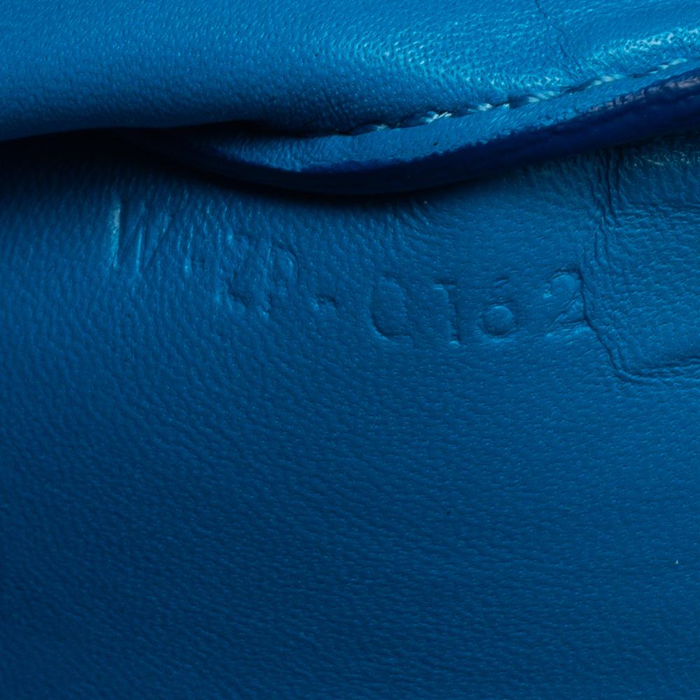 Women's Celine Blue/Brown Leather Solo Clutch