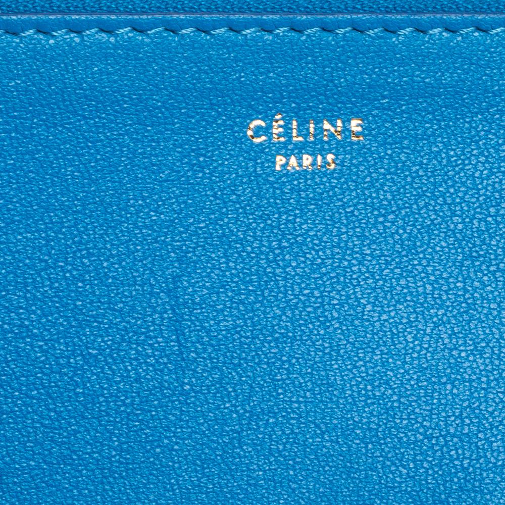 Celine Blue/Brown Leather Solo Clutch 3
