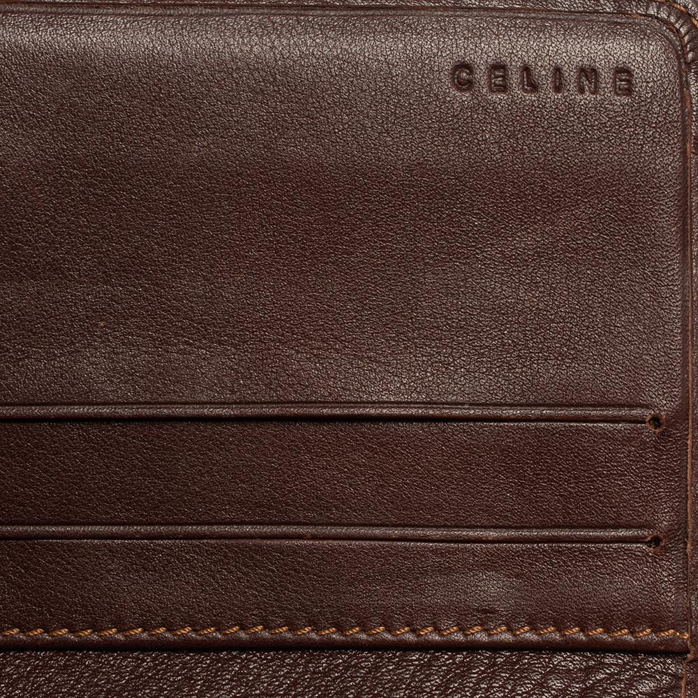 Celine Blue/Brown Macadam Denim and Leather Continental Wallet 1