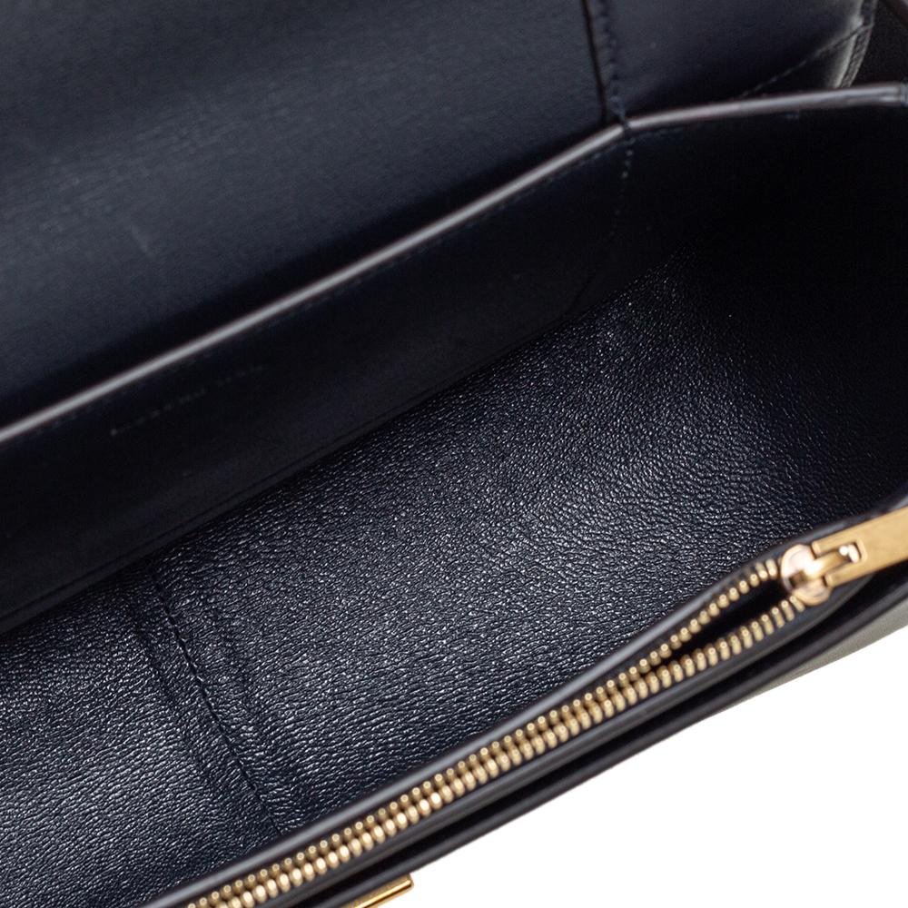 Celine Blue/Burgundy Leather Frame Classic Messenger Bag 4