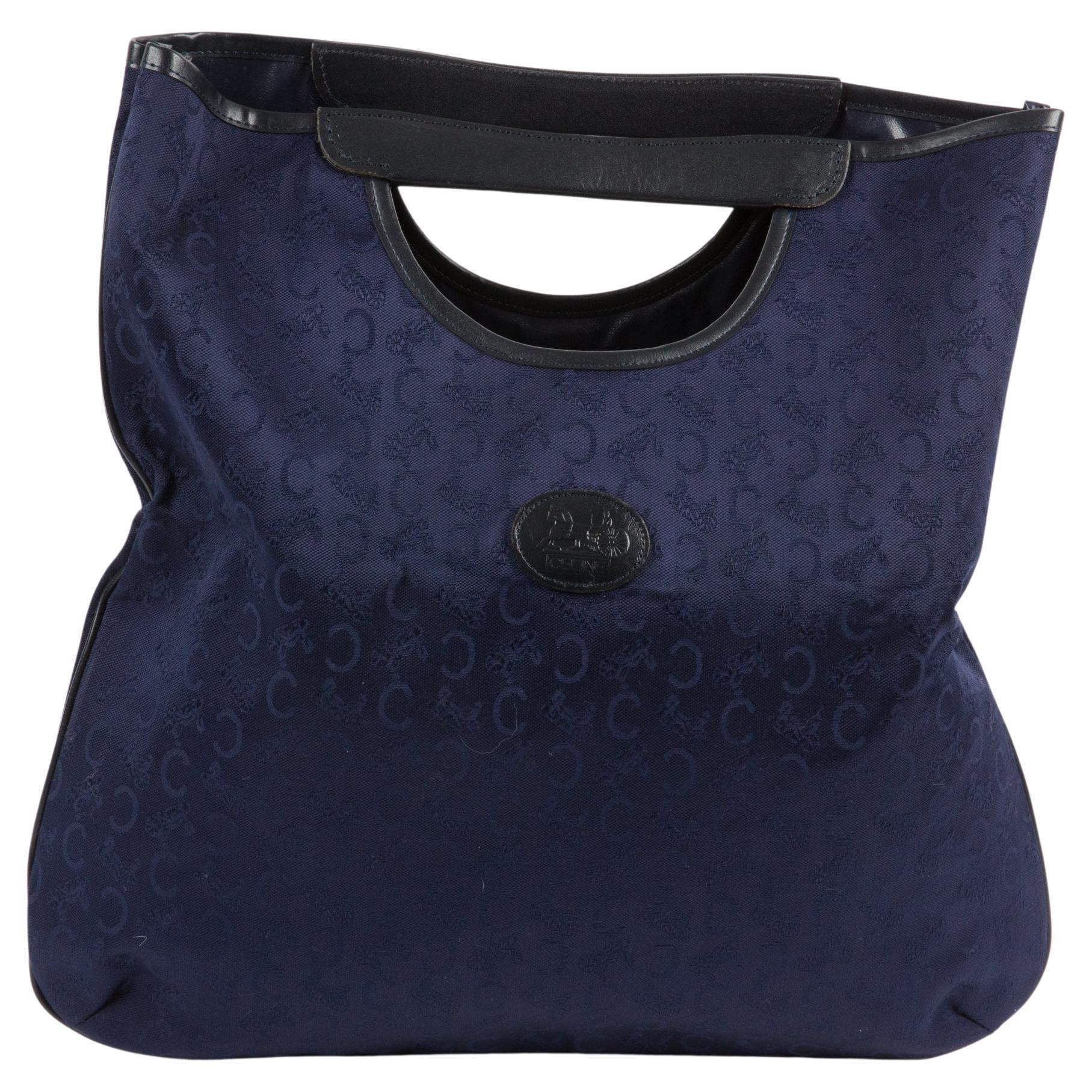 Celine Blue Caleche canvas tote bag