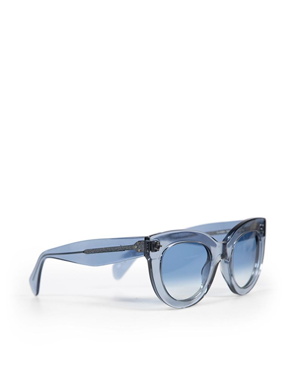 CONDITION is Very good. Minimal wear to the sunglasses is evident. Light scratching across both lenses and temples of this used Céline designer resale item. This pair of sunglasses comes with the original dust cloth and case.
  
  Details
  
  
 