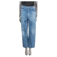 CELINE blue cotton MARGARET HIGH WAISTED JEANS Pants 30 M