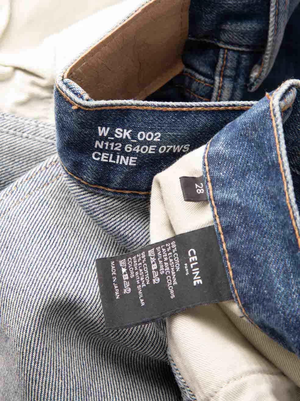 Women's Céline Blue Denim Slim Fit Stone Wash Jeans Size M