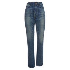 Celine Blau Denim Jeans mit geradem Bein und gerader Taille L Taille 31"