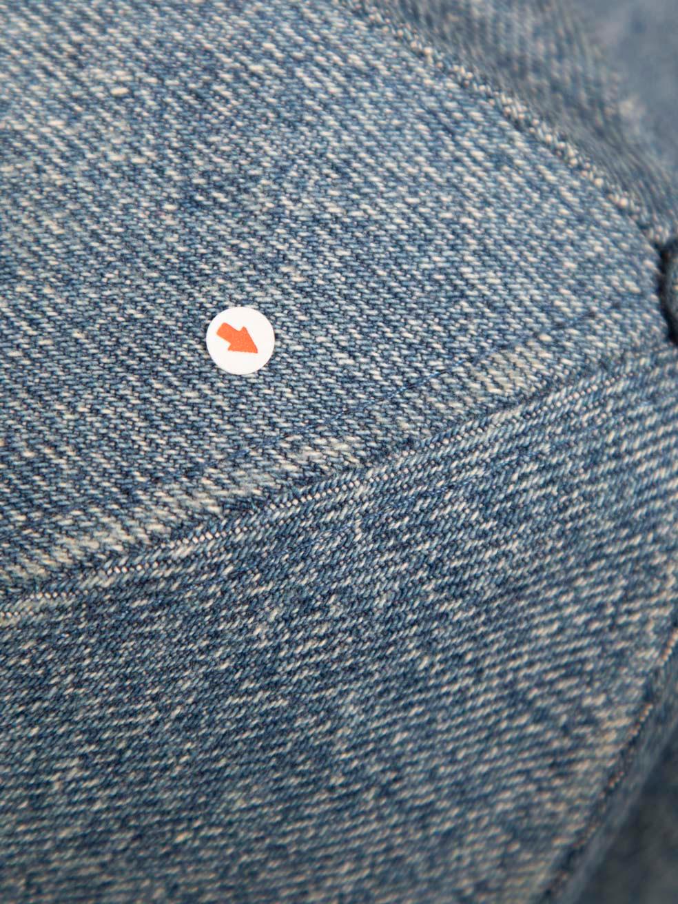 Céline Blue Denim Triomphe Logo Baseball Cap 4