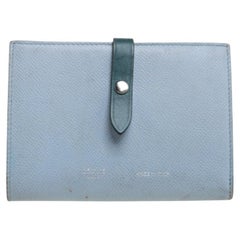 Celine Blue/Green Leather Multifunction Strap Wallet
