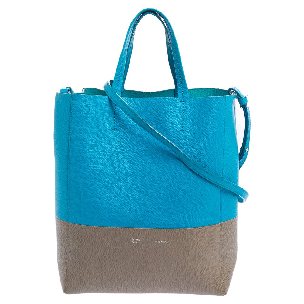 Celine Blue Leather Nano Luggage Tote For Sale At 1stdibs