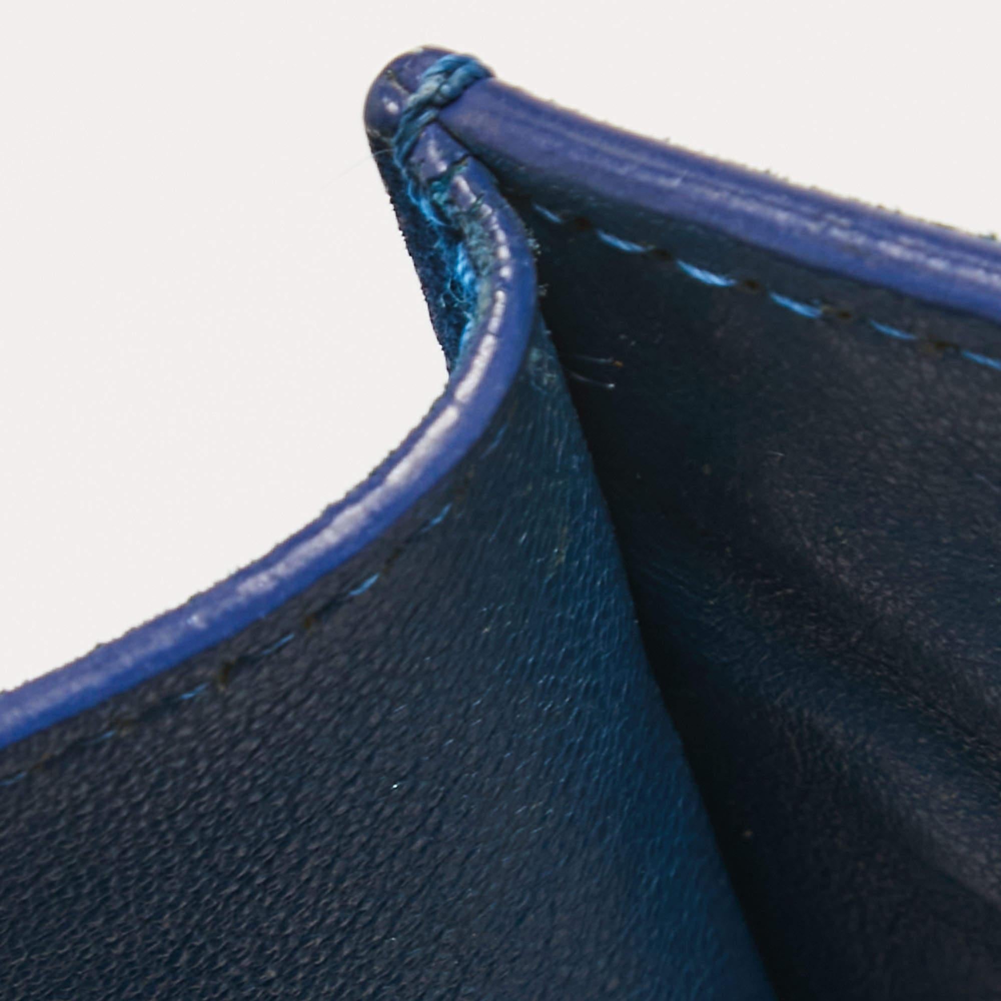 Celine Blue Leather and Suede Medium Phantom Luggage Tote 1