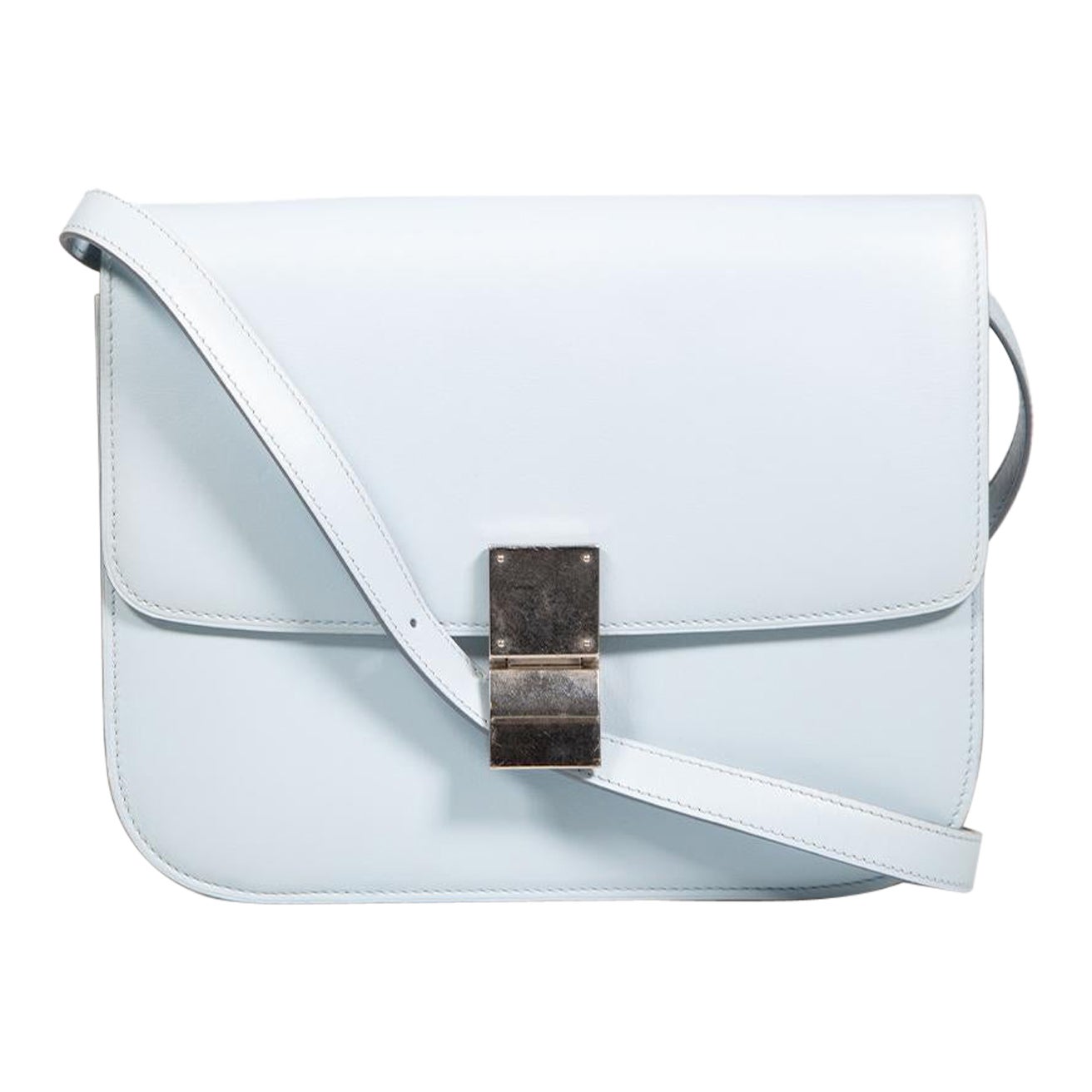 Céline Blue Leather Medium Box Bag