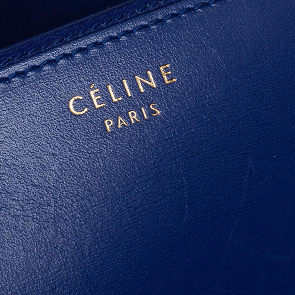 Celine Blue Leather Medium Classic Box Crossbody Bag 6