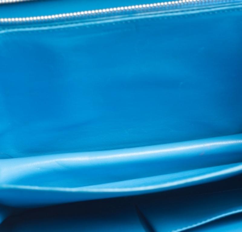 Celine Blue Leather Medium Classic Box Shoulder Bag 6