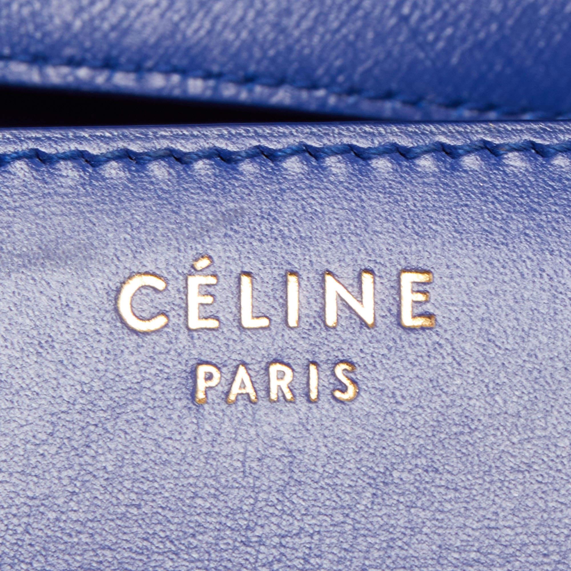Celine Blue Leather Medium Classic Box Shoulder Bag 3