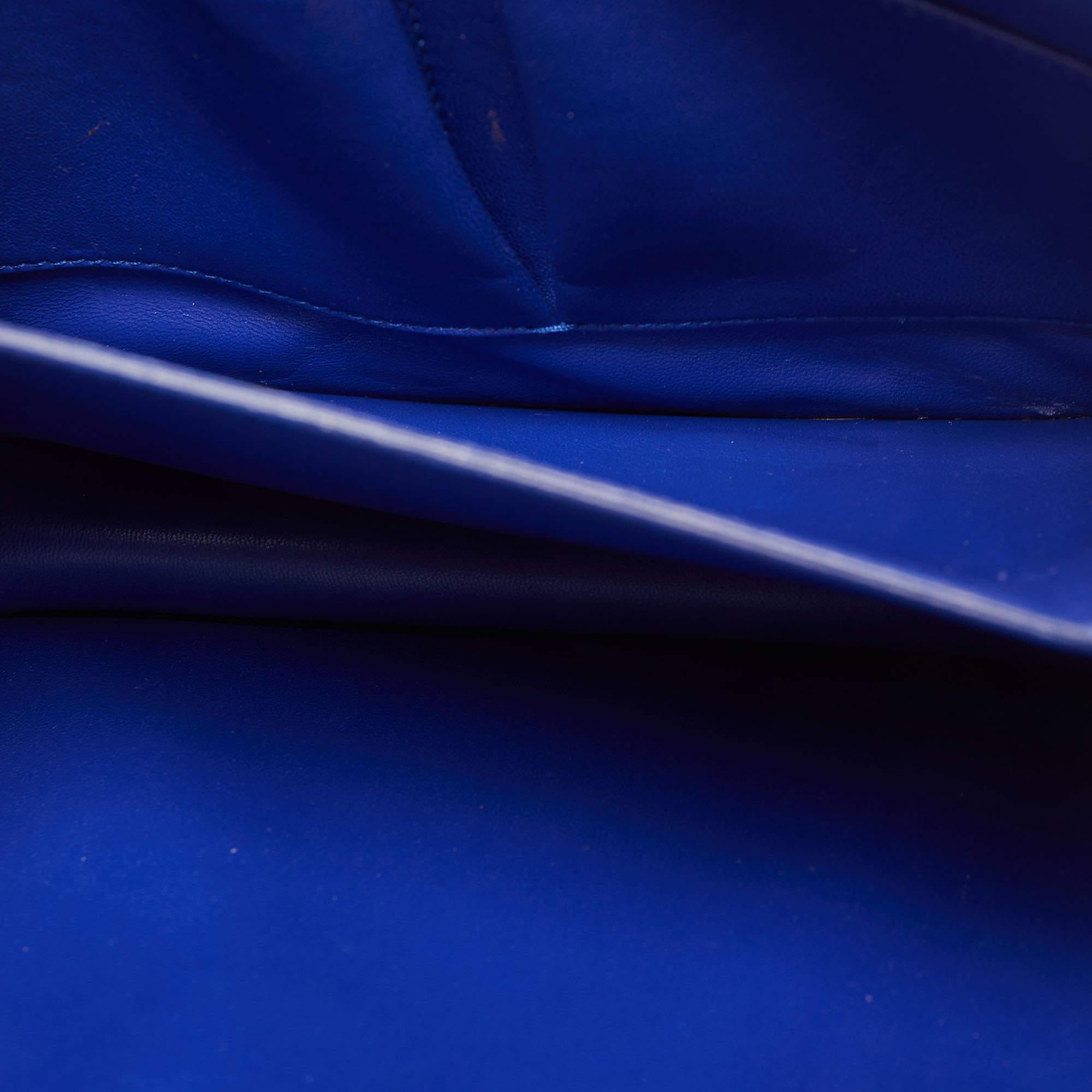 Celine Blue Leather Medium Classic Box Shoulder Bag 4