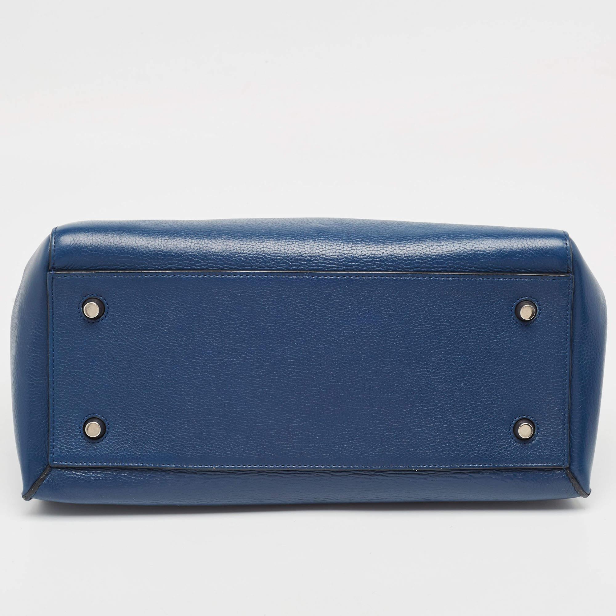 Celine Blue Leather Medium Edge Top Handle Bag 1