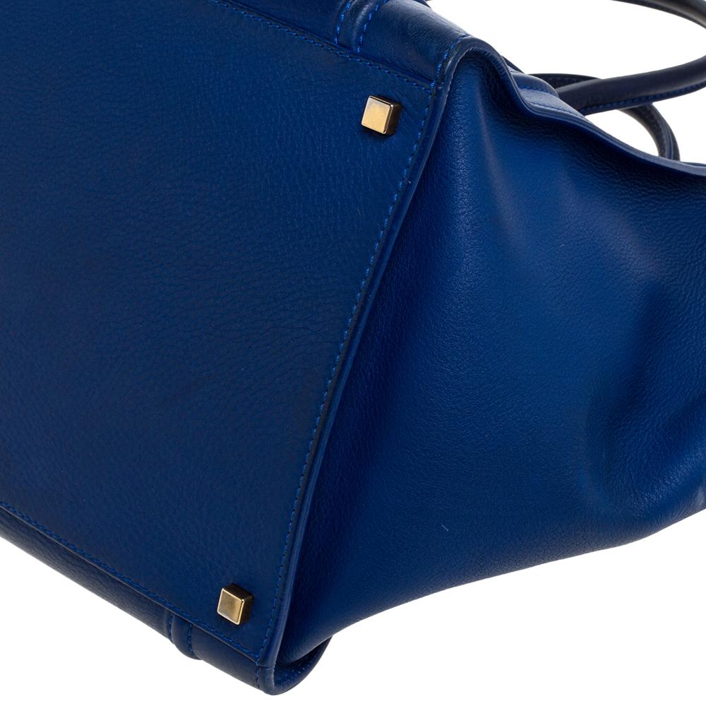 Celine Blue Leather Medium Phantom Luggage Tote 6